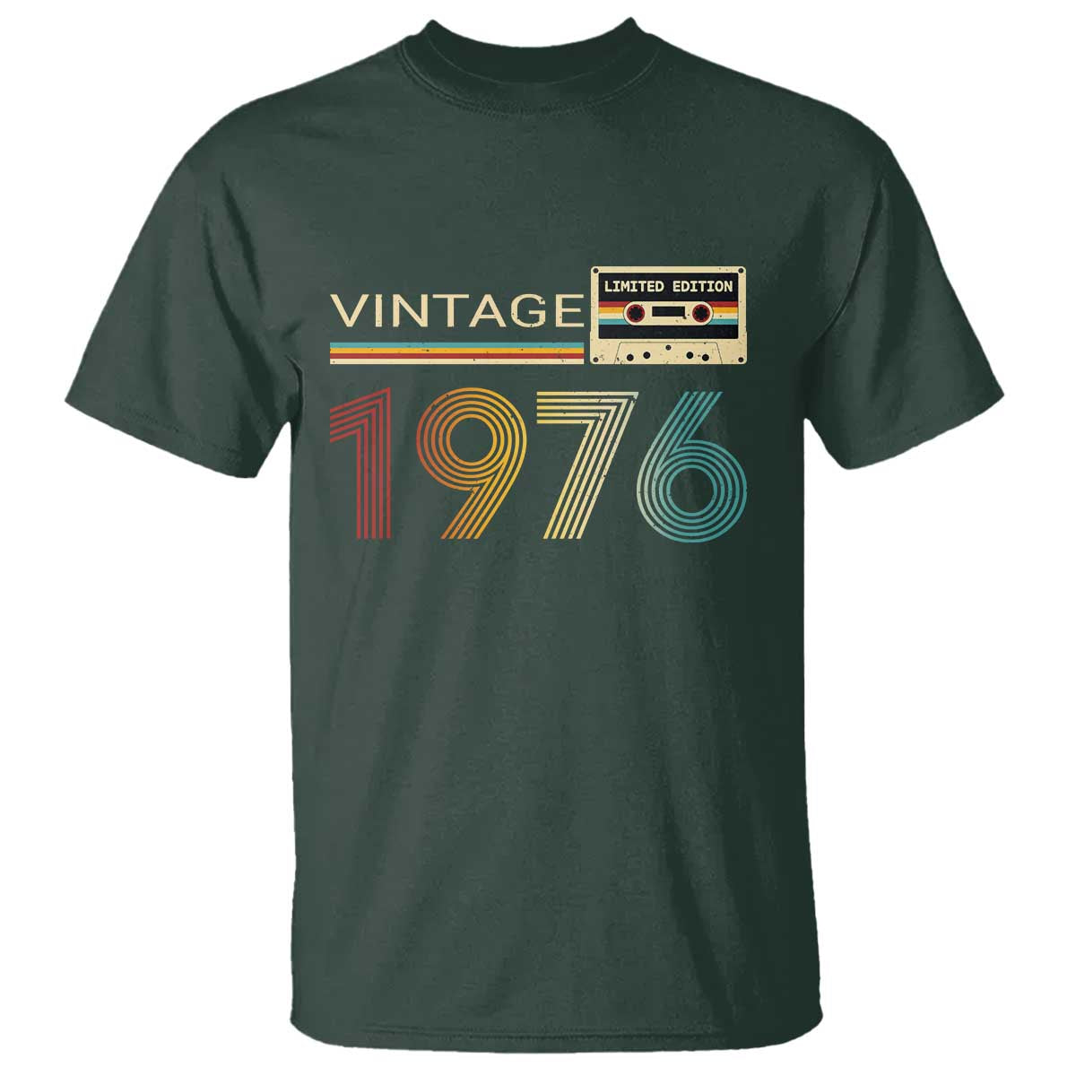 Vintage 1976 Retro Cassette Tape Graphic T Shirt Awesome Since 1976 Birthday Gift