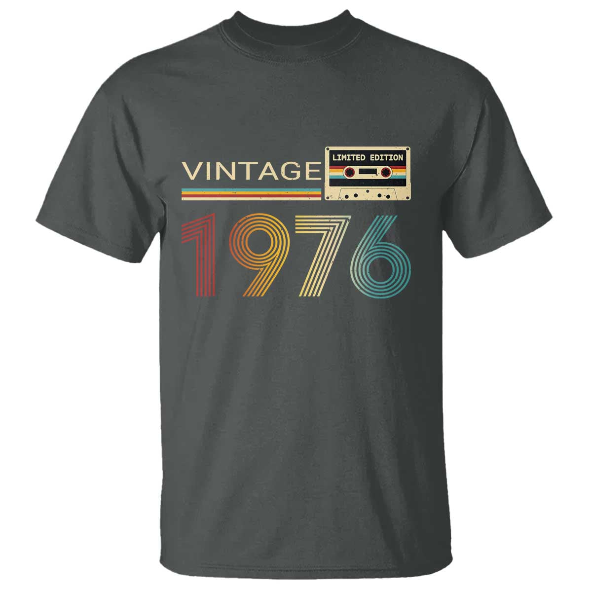Vintage 1976 Retro Cassette Tape Graphic T Shirt Awesome Since 1976 Birthday Gift