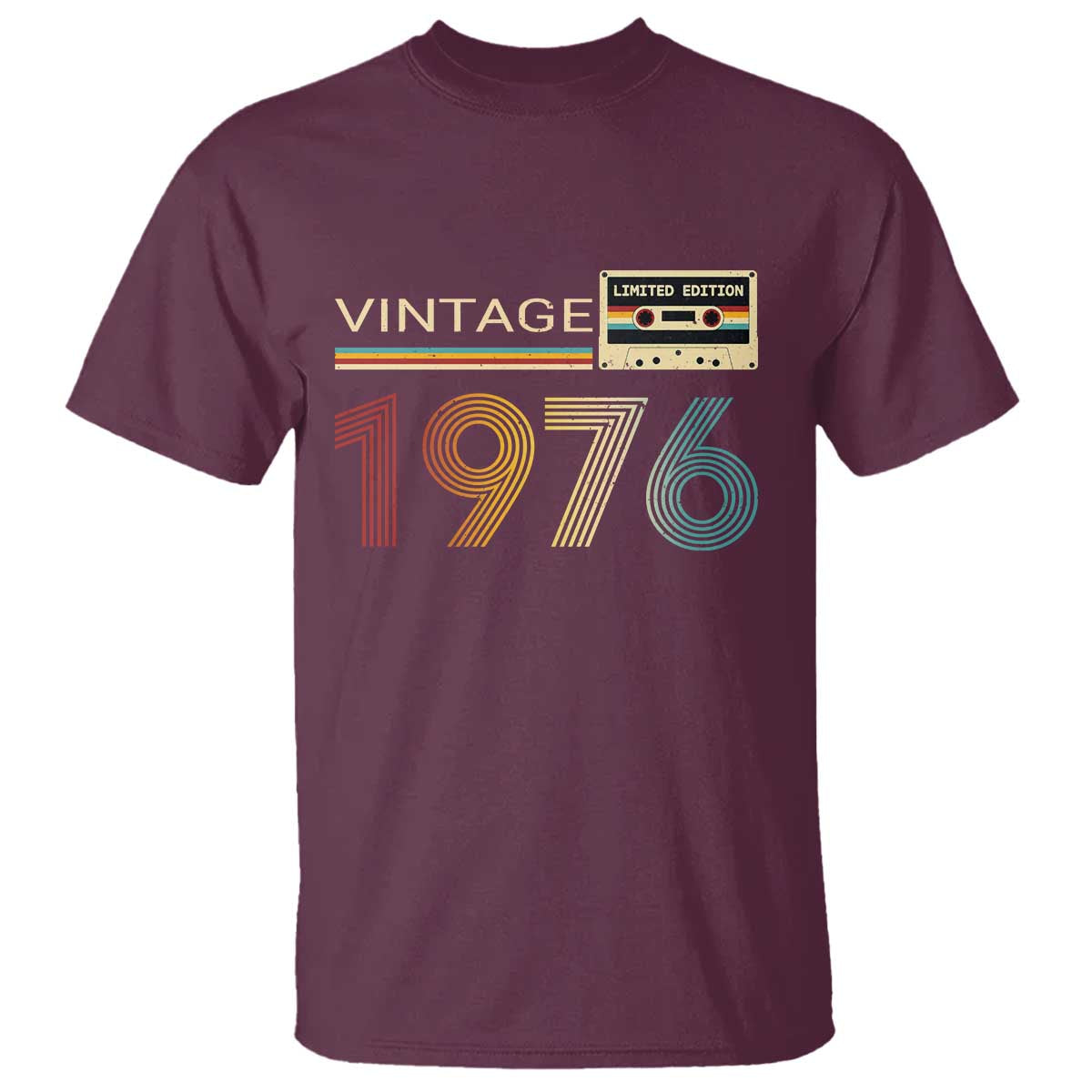 Vintage 1976 Retro Cassette Tape Graphic T Shirt Awesome Since 1976 Birthday Gift