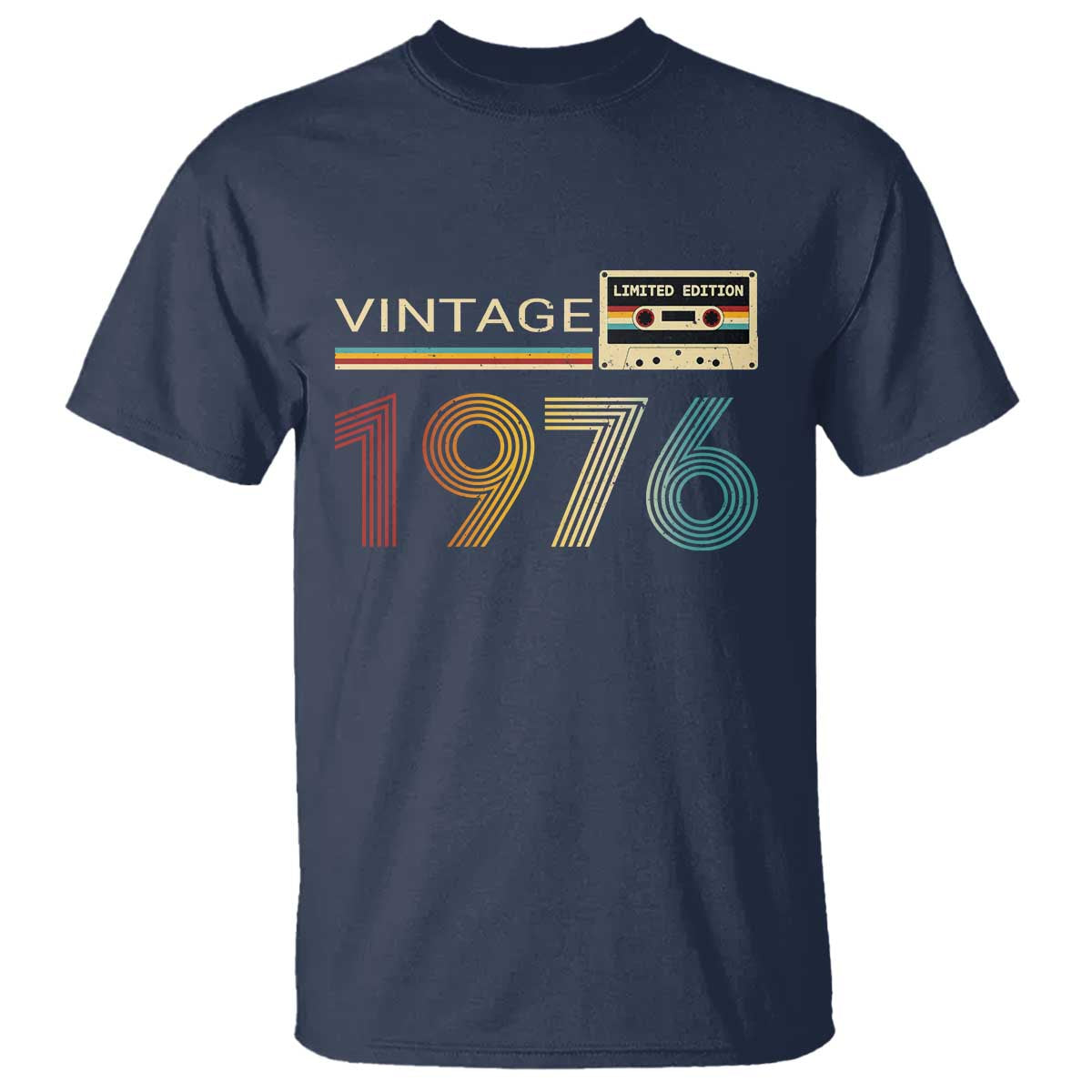 Vintage 1976 Retro Cassette Tape Graphic T Shirt Awesome Since 1976 Birthday Gift