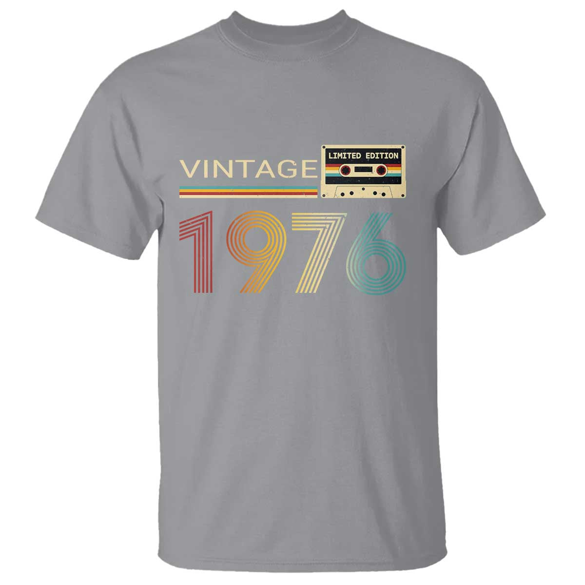 Vintage 1976 Retro Cassette Tape Graphic T Shirt Awesome Since 1976 Birthday Gift