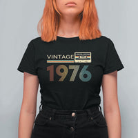 Vintage 1976 Retro Cassette Tape Graphic T Shirt For Women Awesome Since 1976 Birthday Gift