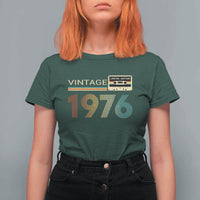 Vintage 1976 Retro Cassette Tape Graphic T Shirt For Women Awesome Since 1976 Birthday Gift