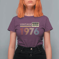 Vintage 1976 Retro Cassette Tape Graphic T Shirt For Women Awesome Since 1976 Birthday Gift