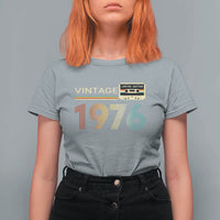 Vintage 1976 Retro Cassette Tape Graphic T Shirt For Women Awesome Since 1976 Birthday Gift