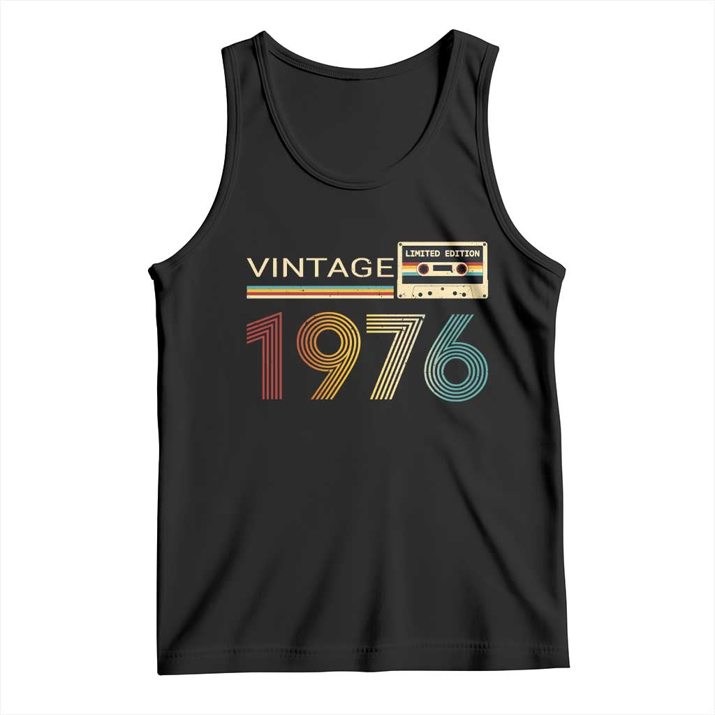 Vintage 1976 Retro Cassette Tape Graphic Tank Top Awesome Since 1976 Birthday Gift