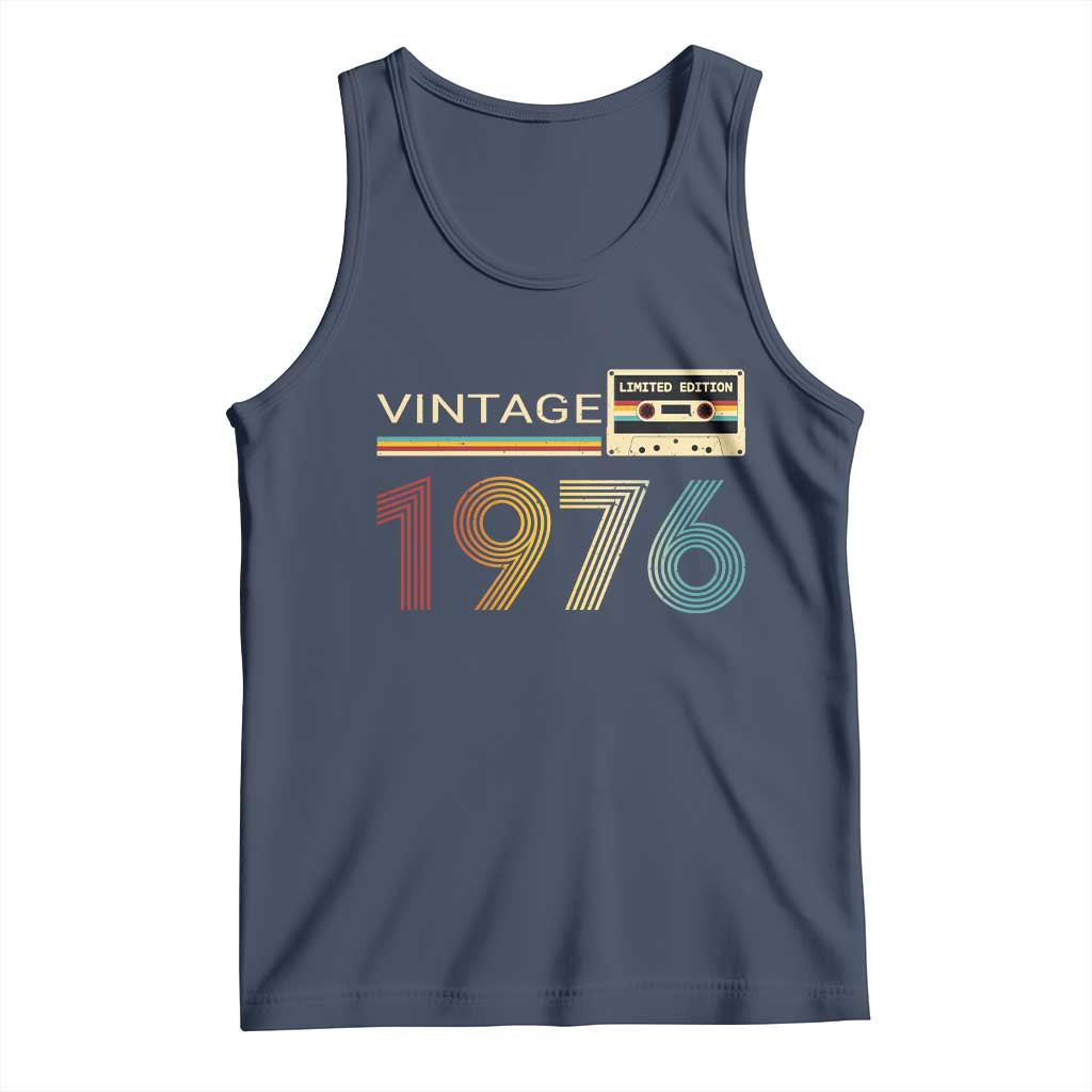 Vintage 1976 Retro Cassette Tape Graphic Tank Top Awesome Since 1976 Birthday Gift