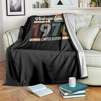 Vintage 1976 Limited Edition Throw Blanket Retro Sunset 50th Birthday Graphic