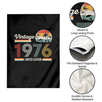 Vintage 1976 Limited Edition Garden Flag Retro Sunset 50th Birthday Graphic