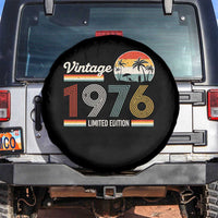 Vintage 1976 Limited Edition Spare Tire Cover Retro Sunset 50th Birthday Graphic