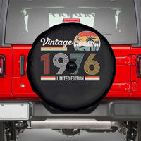 Vintage 1976 Limited Edition Spare Tire Cover Retro Sunset 50th Birthday Graphic
