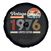 Vintage 1976 Limited Edition Spare Tire Cover Retro Sunset 50th Birthday Graphic