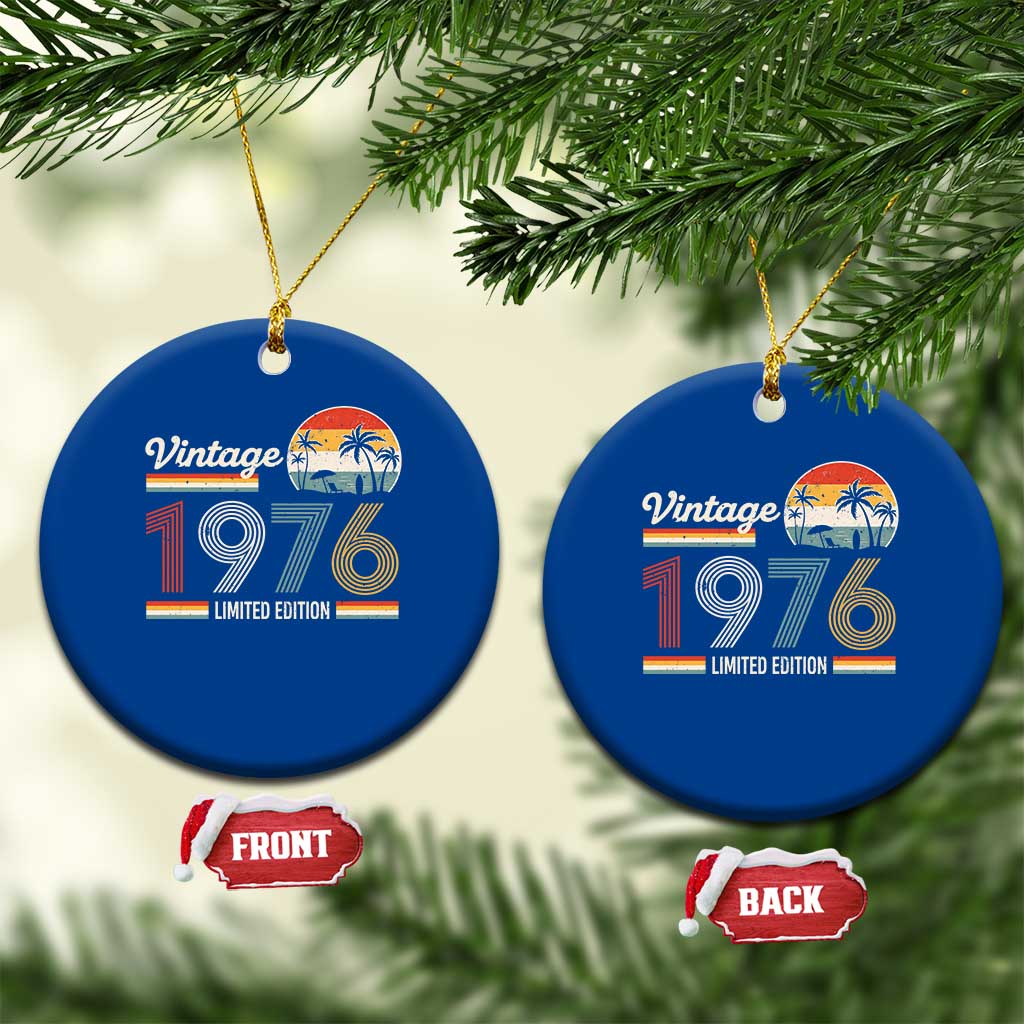 Vintage 1976 Limited Edition Ceramic Ornament Retro Sunset 50th Birthday Graphic