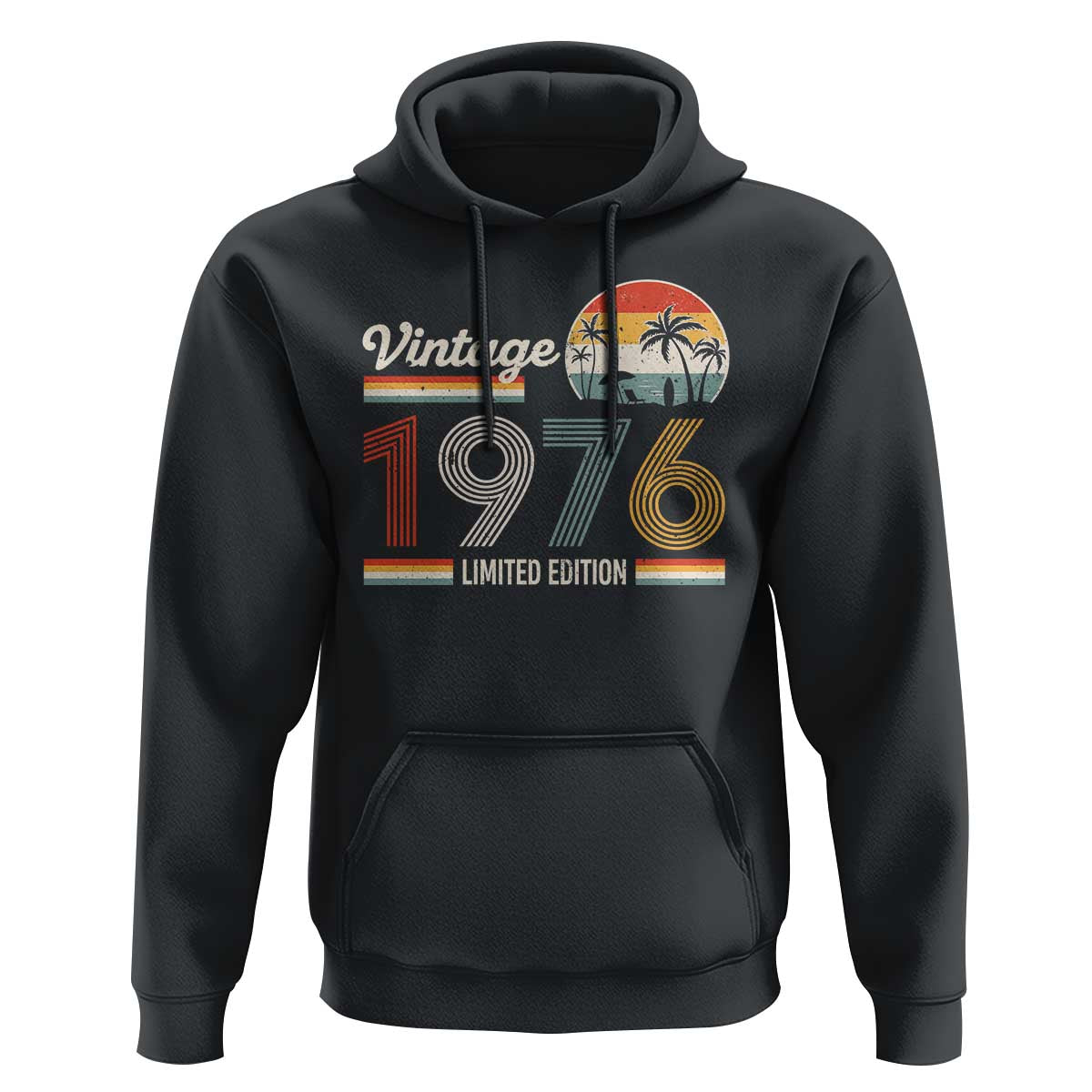 Vintage 1976 Limited Edition Hoodie Retro Sunset 50th Birthday Graphic