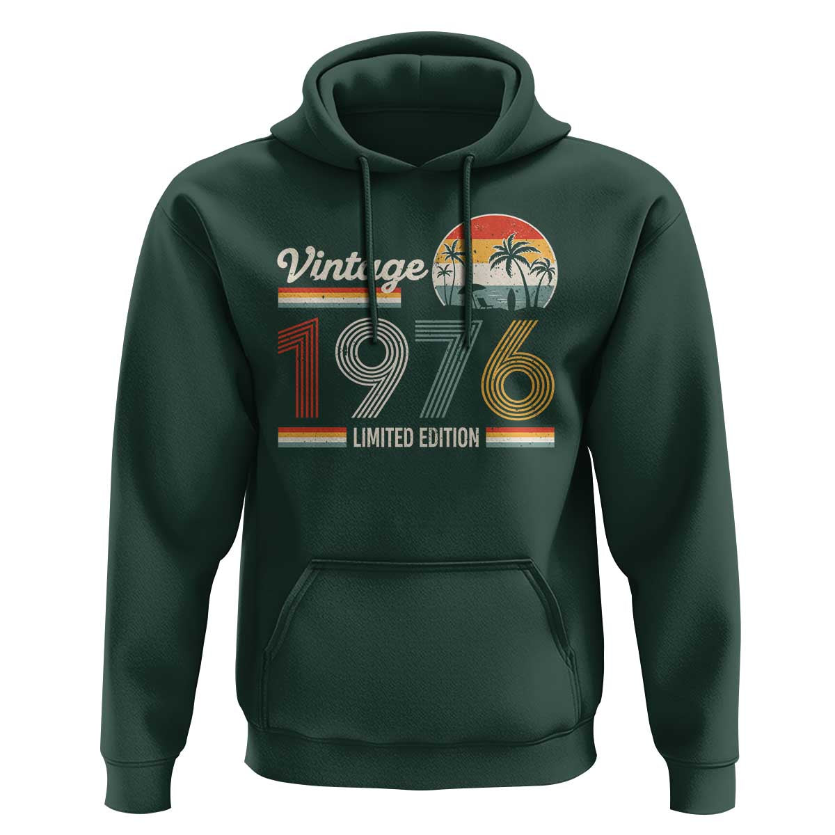 Vintage 1976 Limited Edition Hoodie Retro Sunset 50th Birthday Graphic