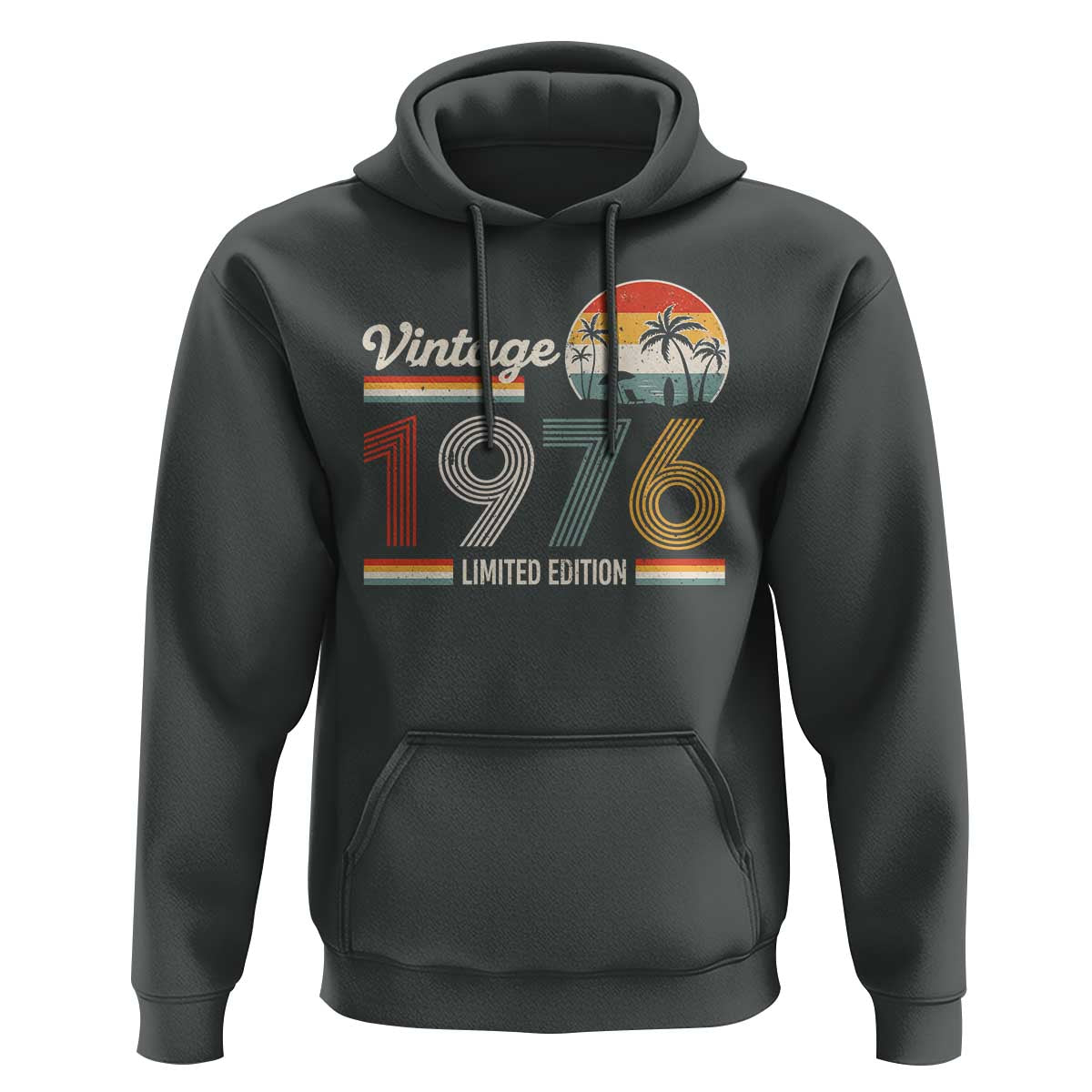 Vintage 1976 Limited Edition Hoodie Retro Sunset 50th Birthday Graphic