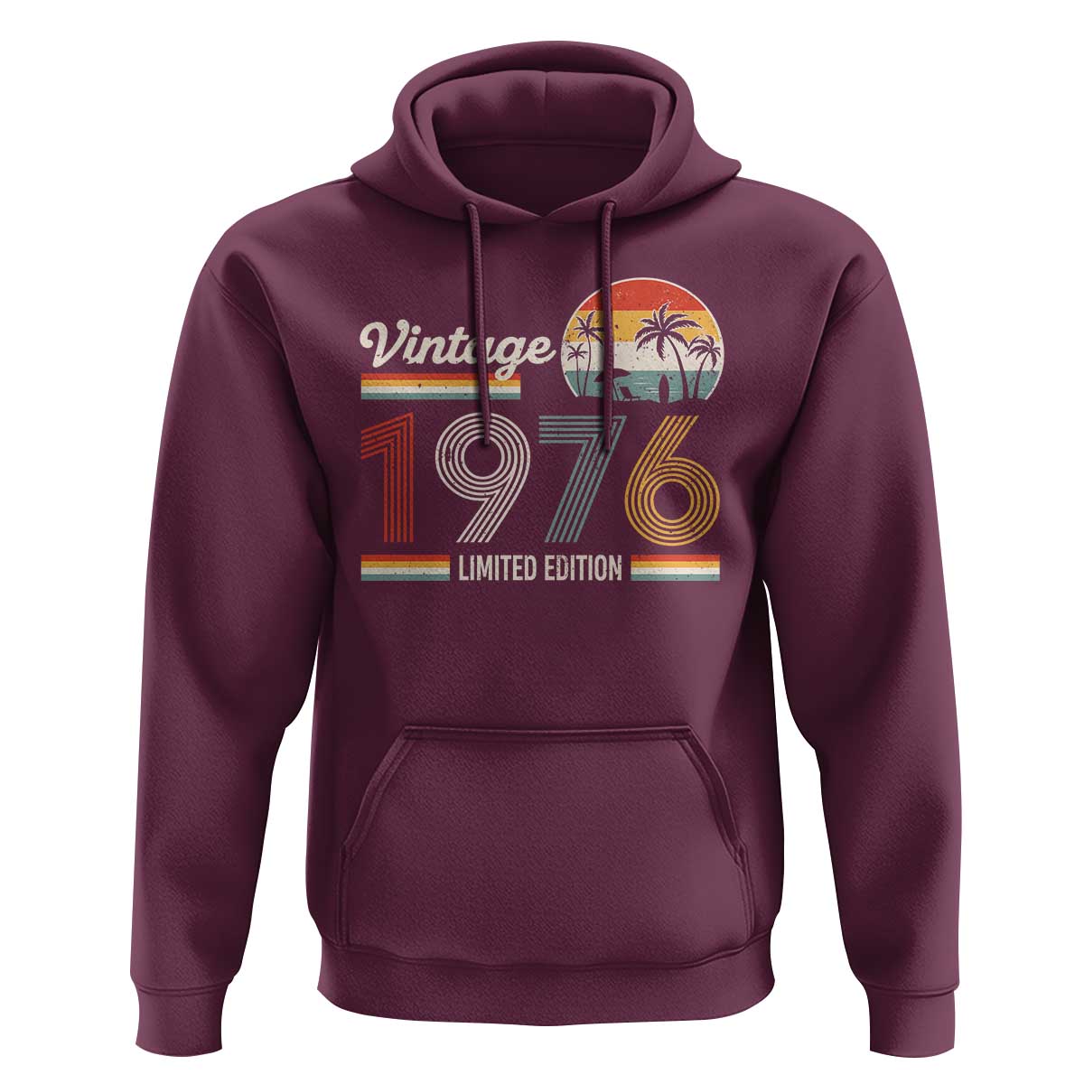 Vintage 1976 Limited Edition Hoodie Retro Sunset 50th Birthday Graphic