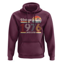 Vintage 1976 Limited Edition Hoodie Retro Sunset 50th Birthday Graphic