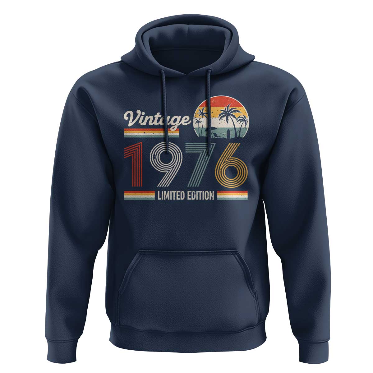 Vintage 1976 Limited Edition Hoodie Retro Sunset 50th Birthday Graphic