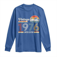 Vintage 1976 Limited Edition Long Sleeve Shirt Retro Sunset 50th Birthday Graphic