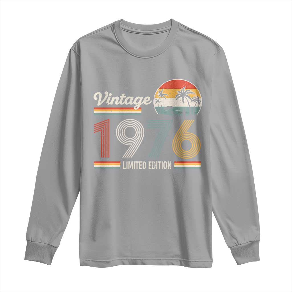 Vintage 1976 Limited Edition Long Sleeve Shirt Retro Sunset 50th Birthday Graphic
