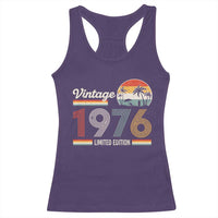 Vintage 1976 Limited Edition Racerback Tank Top Retro Sunset 50th Birthday Graphic