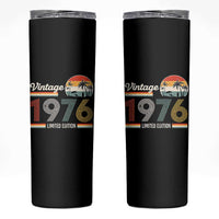 Vintage 1976 Limited Edition Skinny Tumbler Retro Sunset 50th Birthday Graphic