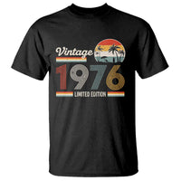 Vintage 1976 Limited Edition T Shirt Retro Sunset 50th Birthday Graphic