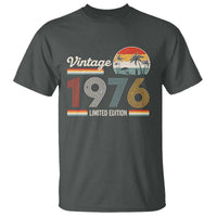 Vintage 1976 Limited Edition T Shirt Retro Sunset 50th Birthday Graphic