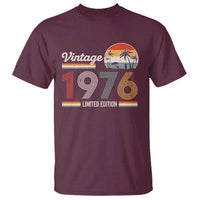 Vintage 1976 Limited Edition T Shirt Retro Sunset 50th Birthday Graphic