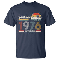 Vintage 1976 Limited Edition T Shirt Retro Sunset 50th Birthday Graphic