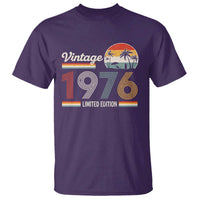 Vintage 1976 Limited Edition T Shirt Retro Sunset 50th Birthday Graphic
