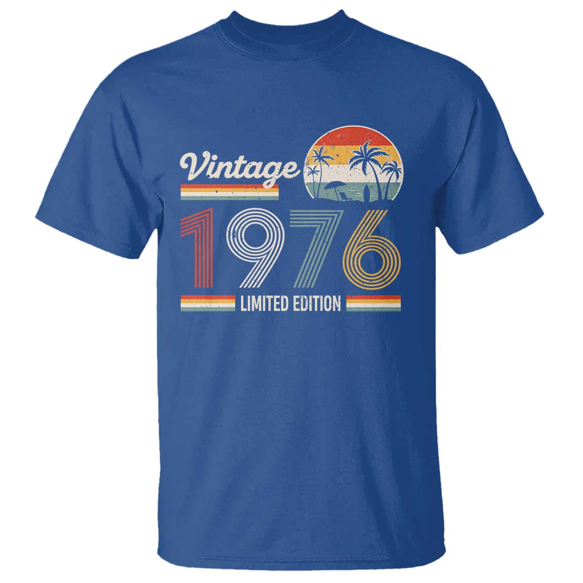 Vintage 1976 Limited Edition T Shirt Retro Sunset 50th Birthday Graphic