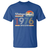 Vintage 1976 Limited Edition T Shirt Retro Sunset 50th Birthday Graphic