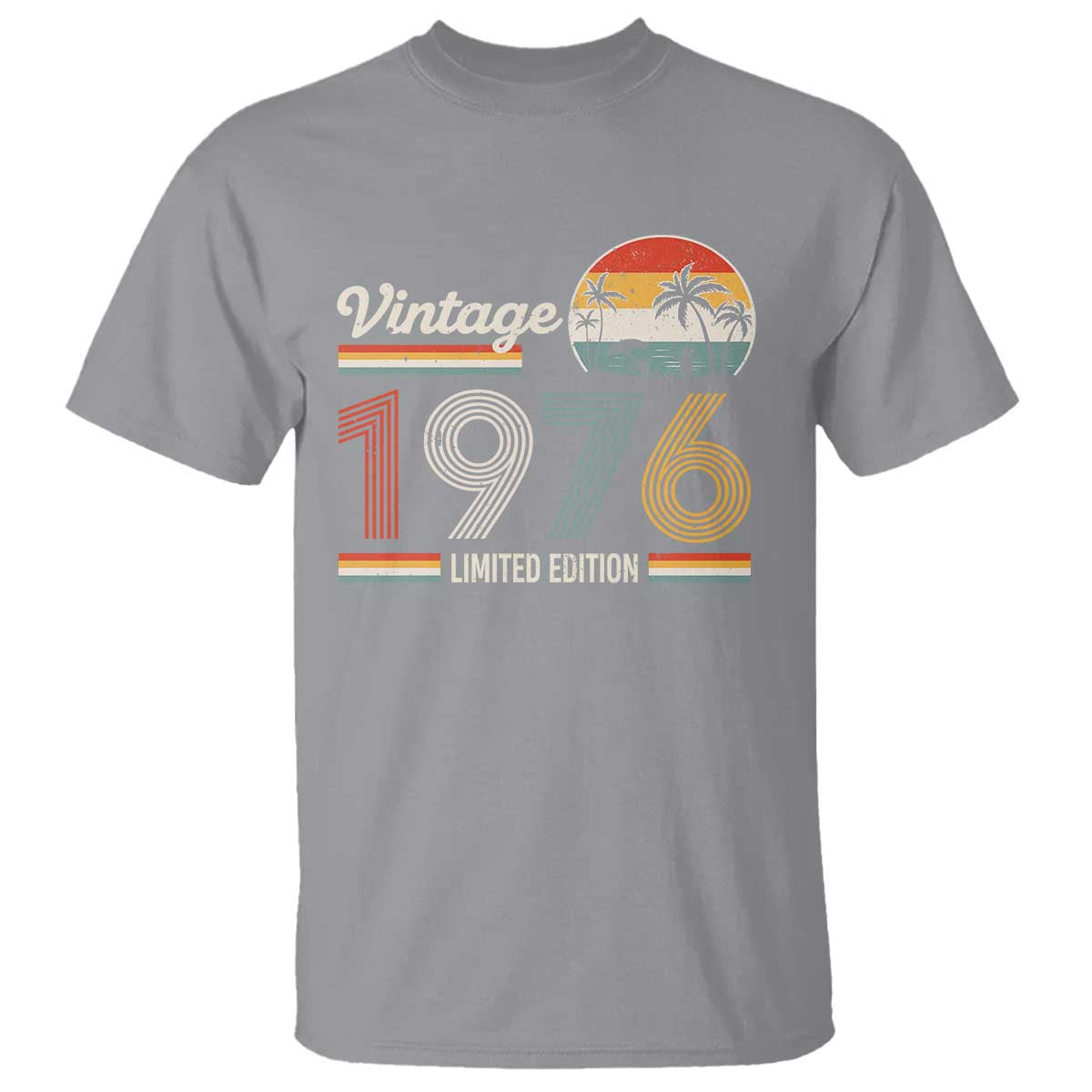 Vintage 1976 Limited Edition T Shirt Retro Sunset 50th Birthday Graphic
