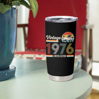 Vintage 1976 Limited Edition Tumbler Cup Retro Sunset 50th Birthday Graphic