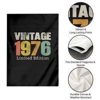 Vintage 1976 Limited Edition Garden Flag Distressed Retro Typography 50th Birthday