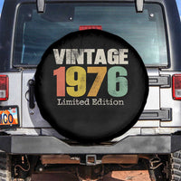 Vintage 1976 Limited Edition Spare Tire Cover Distressed Retro Typography 50th Birthday