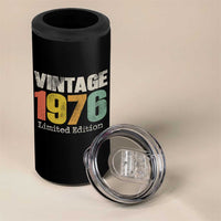 Vintage 1976 Limited Edition 4 in 1 Can Cooler Tumbler Distressed Retro Typography 50th Birthday