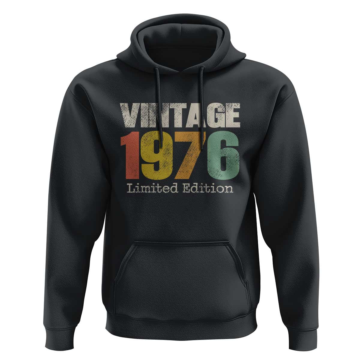 Vintage 1976 Limited Edition Hoodie Distressed Retro Typography 50th Birthday