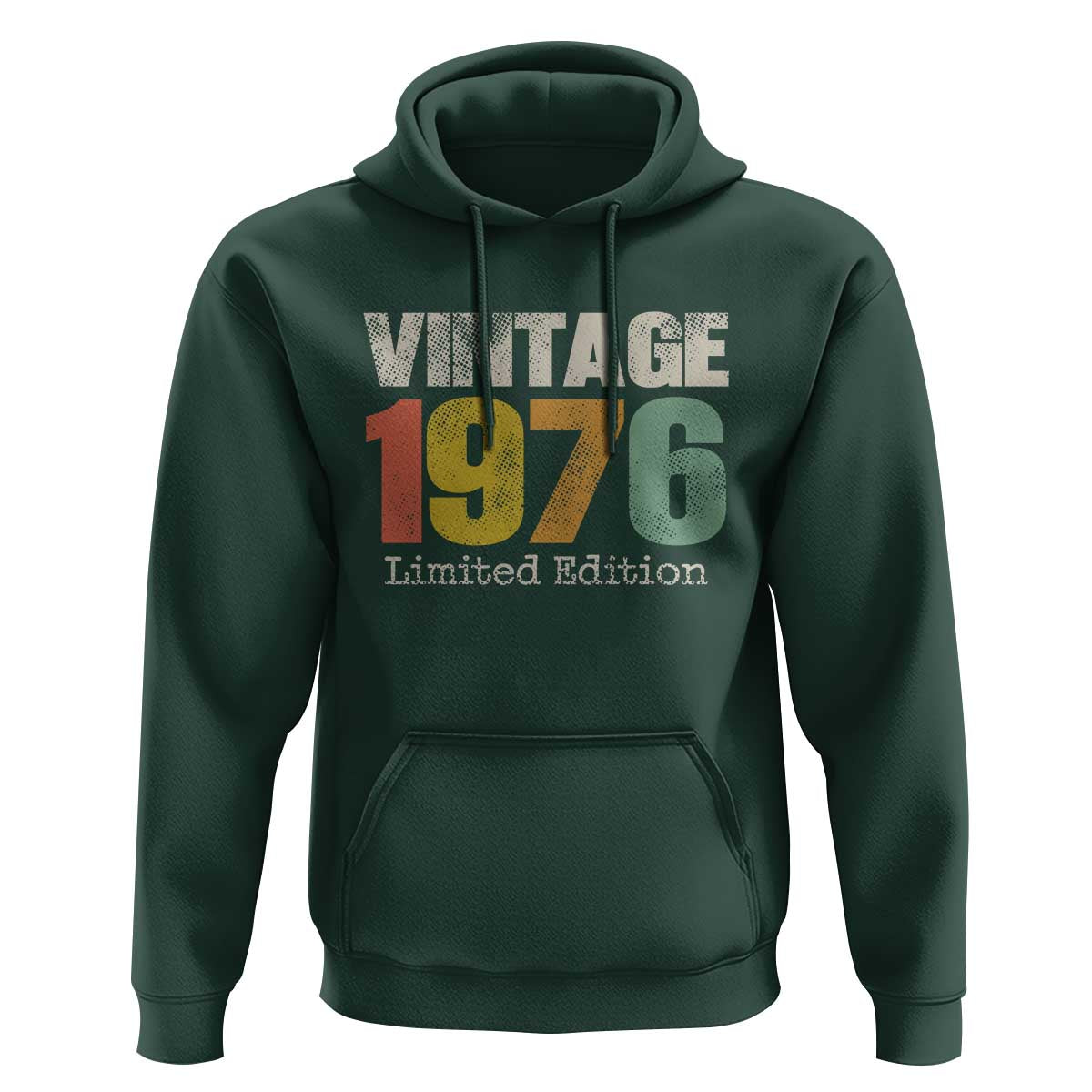 Vintage 1976 Limited Edition Hoodie Distressed Retro Typography 50th Birthday