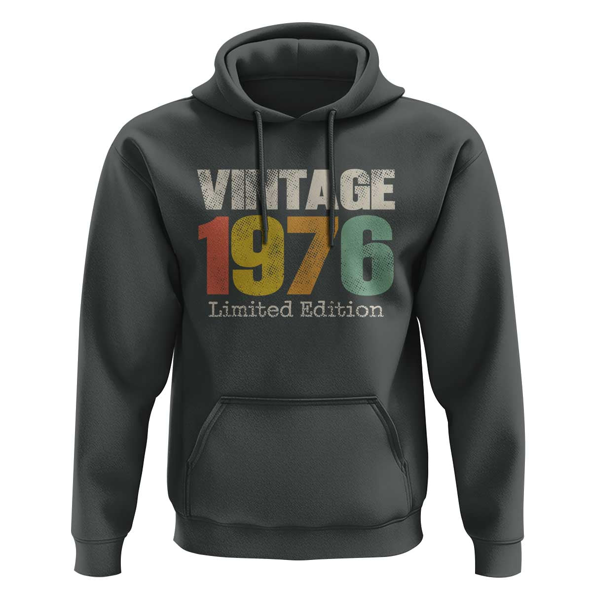 Vintage 1976 Limited Edition Hoodie Distressed Retro Typography 50th Birthday