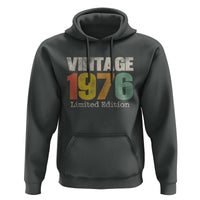 Vintage 1976 Limited Edition Hoodie Distressed Retro Typography 50th Birthday