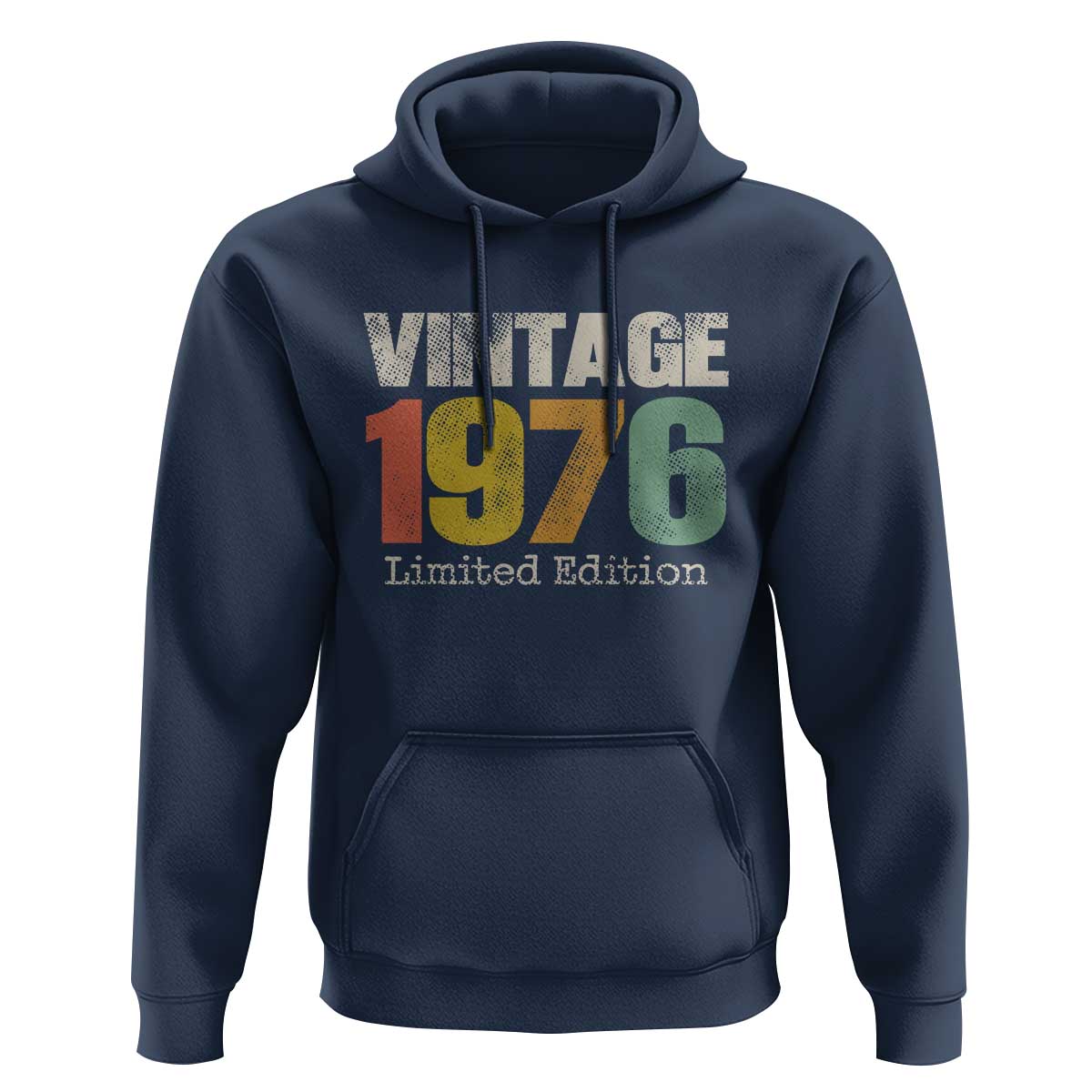Vintage 1976 Limited Edition Hoodie Distressed Retro Typography 50th Birthday