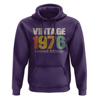 Vintage 1976 Limited Edition Hoodie Distressed Retro Typography 50th Birthday