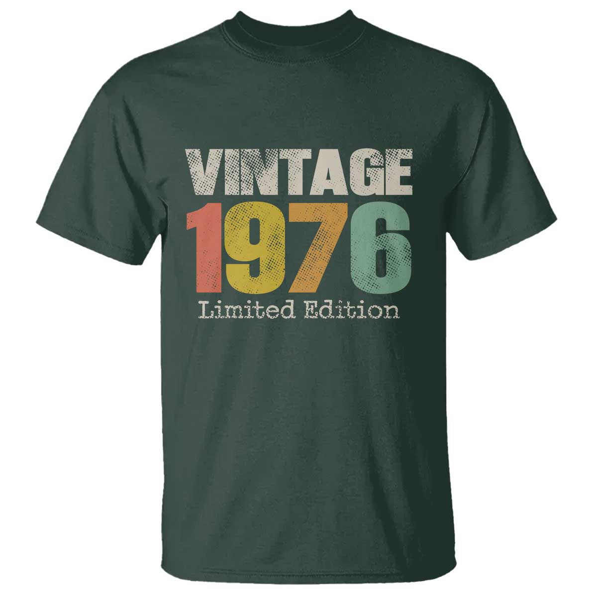 Vintage 1976 Limited Edition T Shirt Distressed Retro Typography 50th Birthday