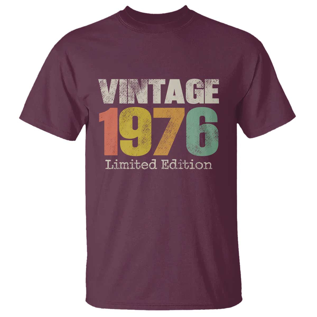 Vintage 1976 Limited Edition T Shirt Distressed Retro Typography 50th Birthday
