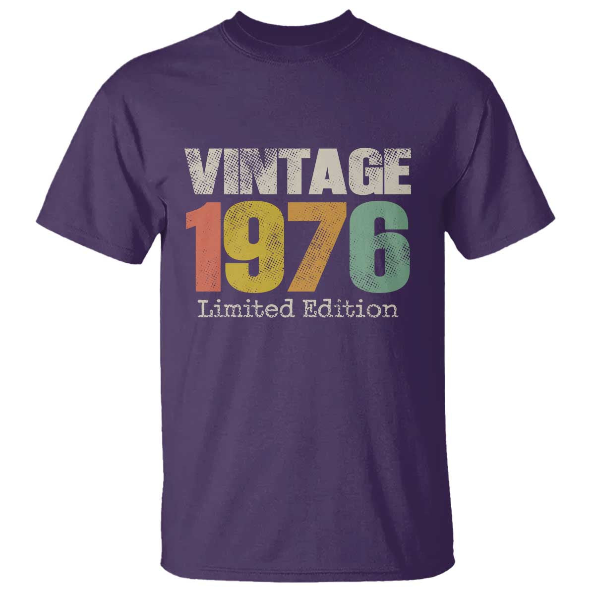 Vintage 1976 Limited Edition T Shirt Distressed Retro Typography 50th Birthday