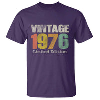 Vintage 1976 Limited Edition T Shirt Distressed Retro Typography 50th Birthday