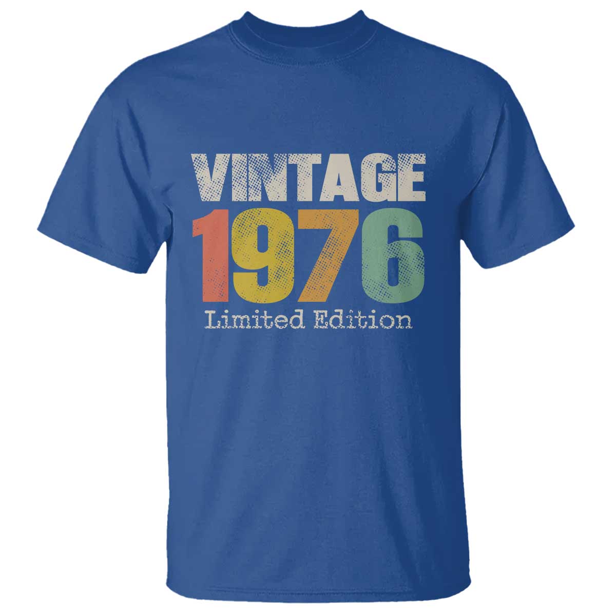 Vintage 1976 Limited Edition T Shirt Distressed Retro Typography 50th Birthday